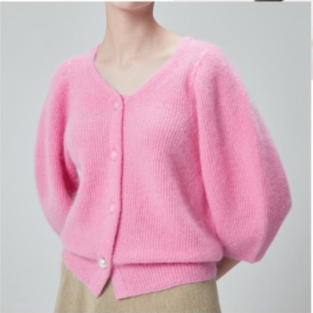 Pink cardigan/sweater